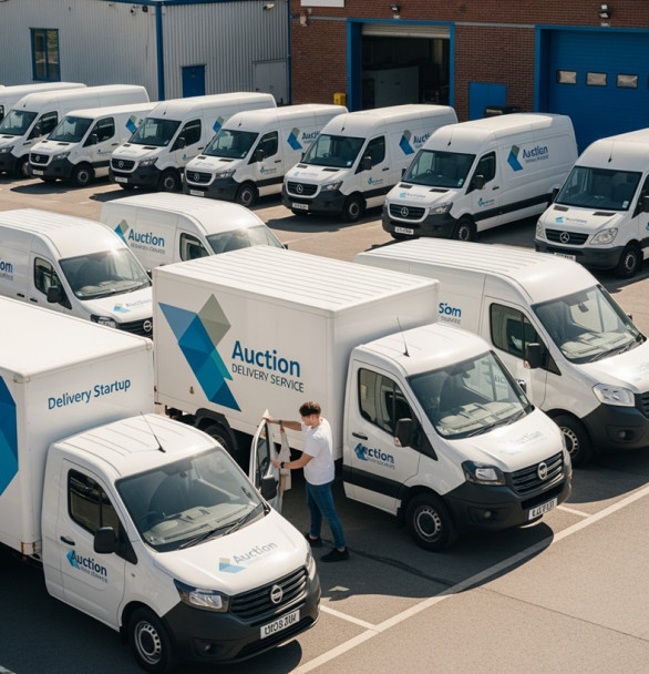 Auction-Sourced Vehicles for Delivery Startups