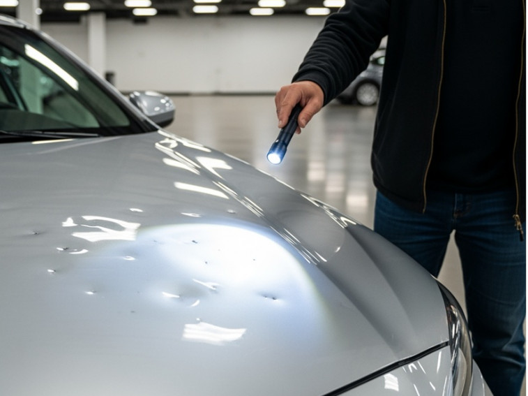How to Spot Hail Damage on Salvage Auction Vehicles