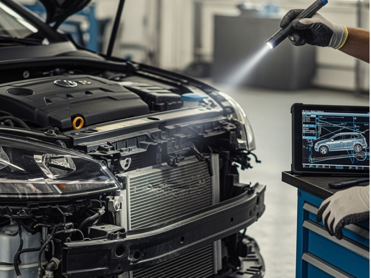 Front-End Collision Damage: Repair or Part Out?