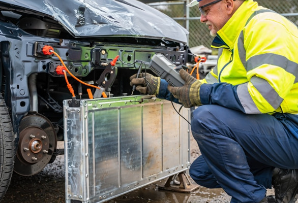 Checking High-Voltage Components Before Bidding on Salvage EVs